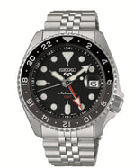 Load image into Gallery viewer, SEIKO5 Men's Stainless Steel Automatic Sport Watch with Black Dial