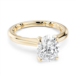 Load image into Gallery viewer, Yellow Gold Solitaire Diamond Engagement Ring Semi-Mount
Fits Centre: