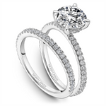 Load image into Gallery viewer, 14K White Gold Side Stones Diamond Engagement Ring Semi-Mount
Fits Ce