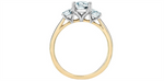 Load image into Gallery viewer, 14K Yellow &amp; White Gold 3 Stone Oval Lab Diamond Engagement Ring
