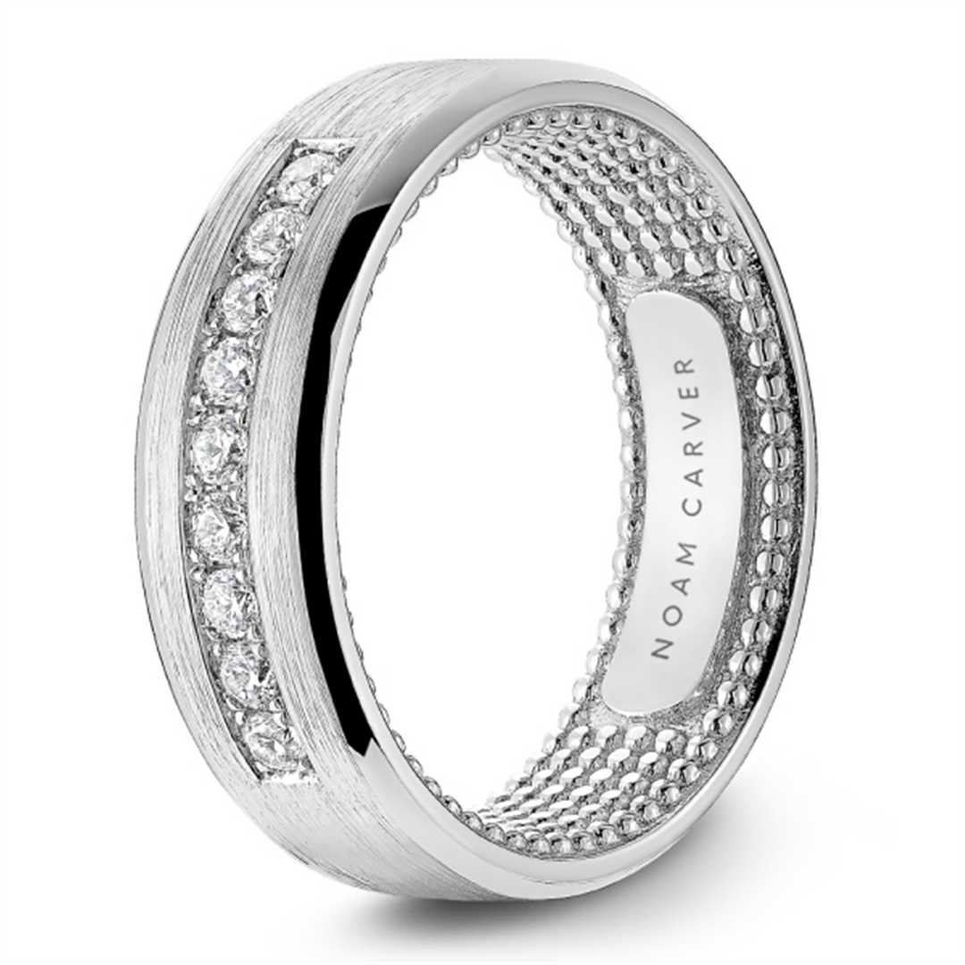 Men's White Gold Bevel Diamond Band
Total Diamonds: 0.31cttw
Top Wid