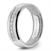 Men's White Gold Bevel Diamond Band
Total Diamonds: 0.31cttw
Top Wid