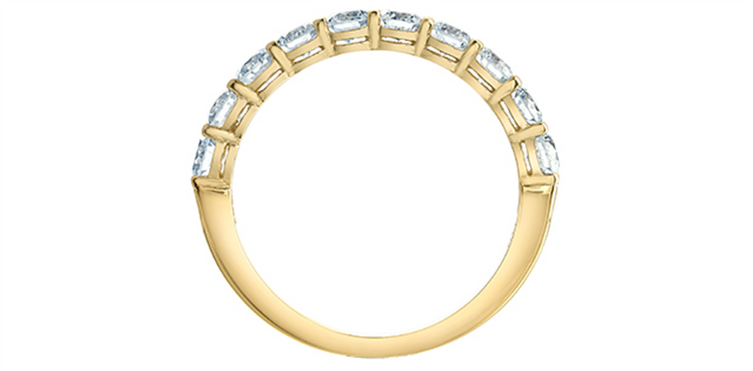 Lady's 14K Yellow Gold Prong Set Lab Diamonds Band
Diamond Shape: Round