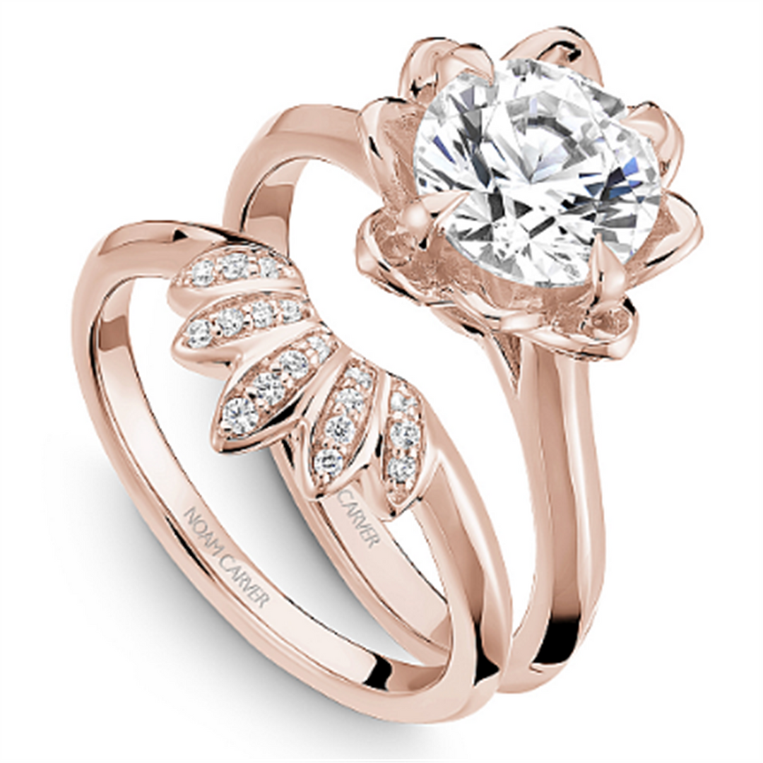 Rose Gold Floral Diamond Semi-Mount