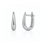 Load image into Gallery viewer, White Sterling Silver Polished Huggie Earrings
Earring Length/Diamete