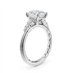 Load image into Gallery viewer, White Gold Side Stones Diamond Engagement Ring Semi-Mount
Fits Centre
