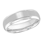 Load image into Gallery viewer, Men&#39;s 10K White Gold Stepped Down Edges Band with Satin Finish
