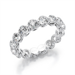 Load image into Gallery viewer, Lady&#39;s White Gold Prong Set Eternity Lab Diamonds Band
Diamond Shape: Round
