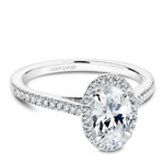 Load image into Gallery viewer, White Gold Halo Diamond Semi-Mount