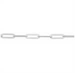 Load image into Gallery viewer, White Sterling Silver Paperclip Bracelet 
Top Width: 4.5mm
Length: 7