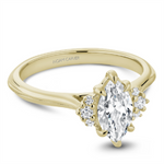 Load image into Gallery viewer, Yellow Gold Floral Diamond Semi-Mount