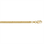 Load image into Gallery viewer, 10K Yellow Gold Solid Curb Chain 
Length: 20"
Width: 2.6mm
Finish: