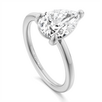 Load image into Gallery viewer, White Gold Solitaire Engagement Ring Mount
Fits Centre: 2.00ct Pear S