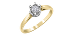 Load image into Gallery viewer, 10K Yellow &amp; White Gold Solitaire Round Diamond Engagement Ring
