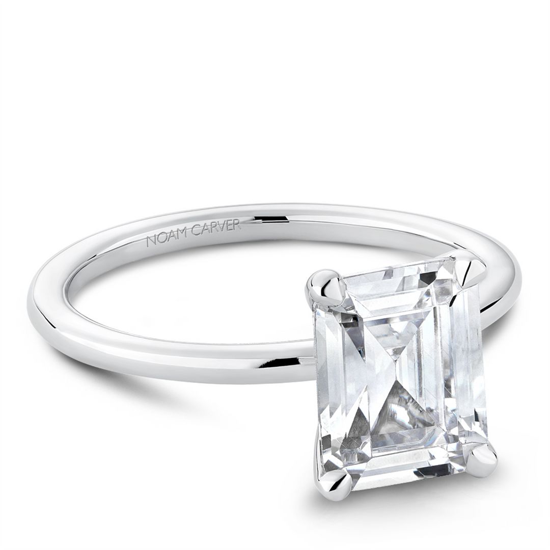 White Gold Solitaire Diamond Engagement Ring Semi-Mount
Fits Centre: