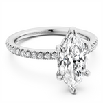 Load image into Gallery viewer, White Gold Side Stones Diamond Engagement Ring Semi-Mount
Fits Centre