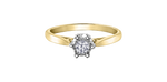 Load image into Gallery viewer, 10K Yellow &amp; White Gold Solitaire Round Diamond Engagement Ring
