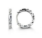 Load image into Gallery viewer, Kid&#39;s 10K White Gold Plain Diamond Cut Huggie Earrings
Collection: Baby
