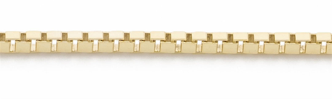 10K Yellow Gold Box Chain 
Length: 18"- 20"