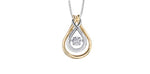 Load image into Gallery viewer, 10K Yellow &amp; White Gold Diamond Infinity Polished Dancing Stone Pendan