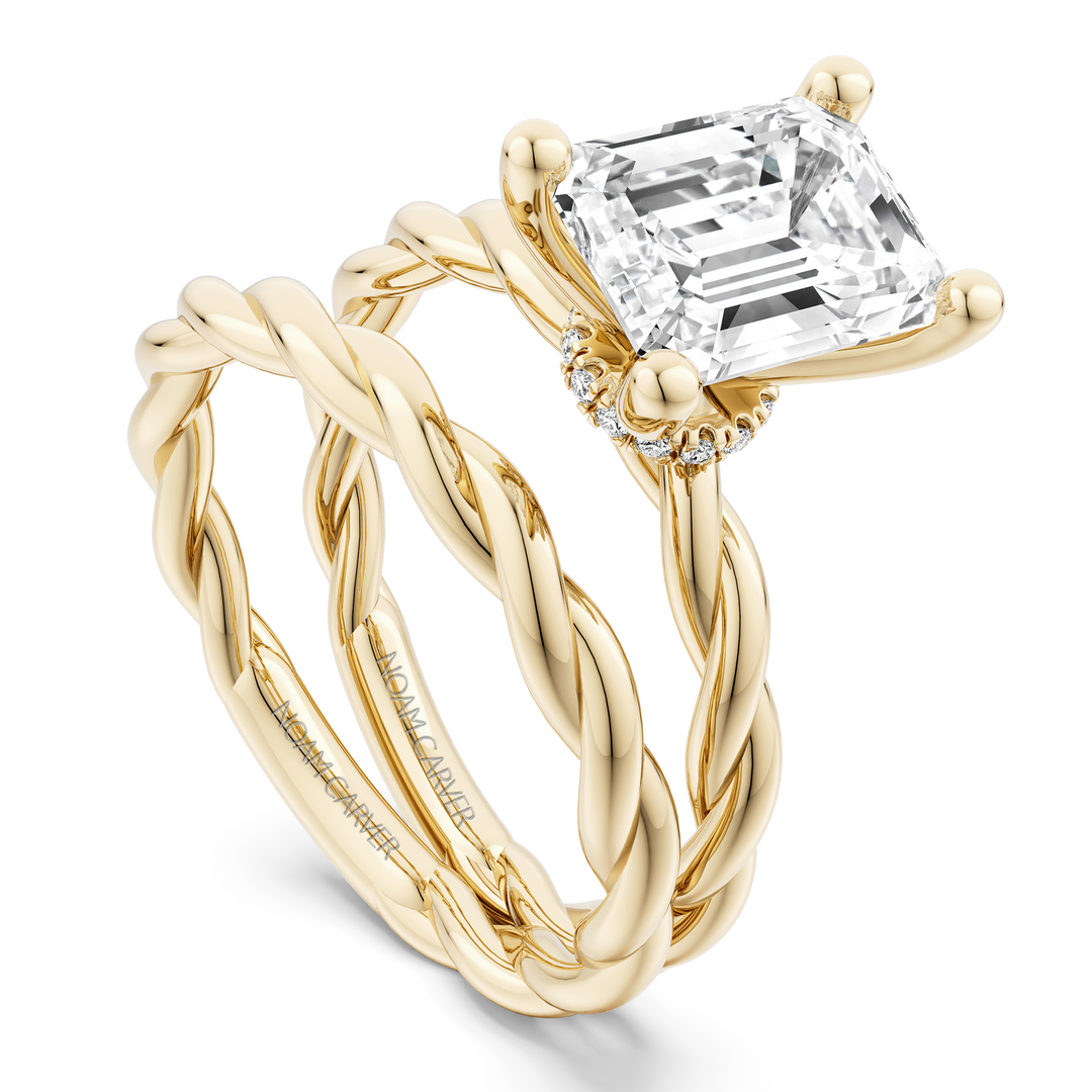 Yellow Gold Solitaire Diamond Engagement Ring Semi-Mount
Fits Centre: