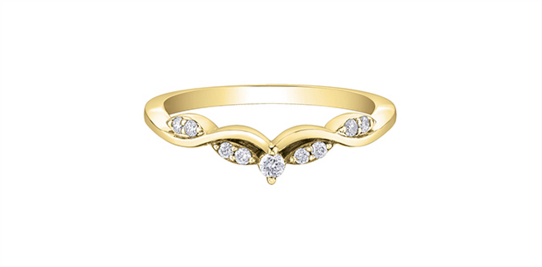 Lady's 10K Yellow Gold Tiara Diamonds Band
Diamond Shape: Round