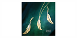 Load image into Gallery viewer, 10K Yellow Gold Feather Diamonds Dangle Earrings
Total Diamonds: 0.07
