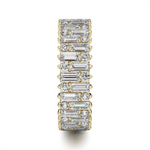 Load image into Gallery viewer, Lady&#39;s Yellow Gold Prong Set Eternity Lab Diamonds Band
Diamond Shape: Baguette, Round
