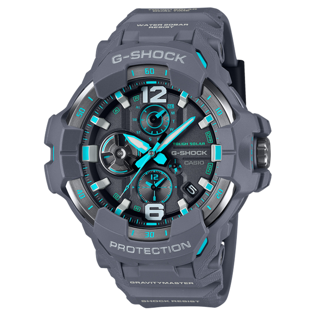 GSHOCK Men's Resin Solar Sport Watch with Blue Dial
Collection: GRAVI