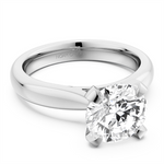 Load image into Gallery viewer, White Gold Solitaire Engagement Ring Mount
Fits Centre: 2.00ct Round