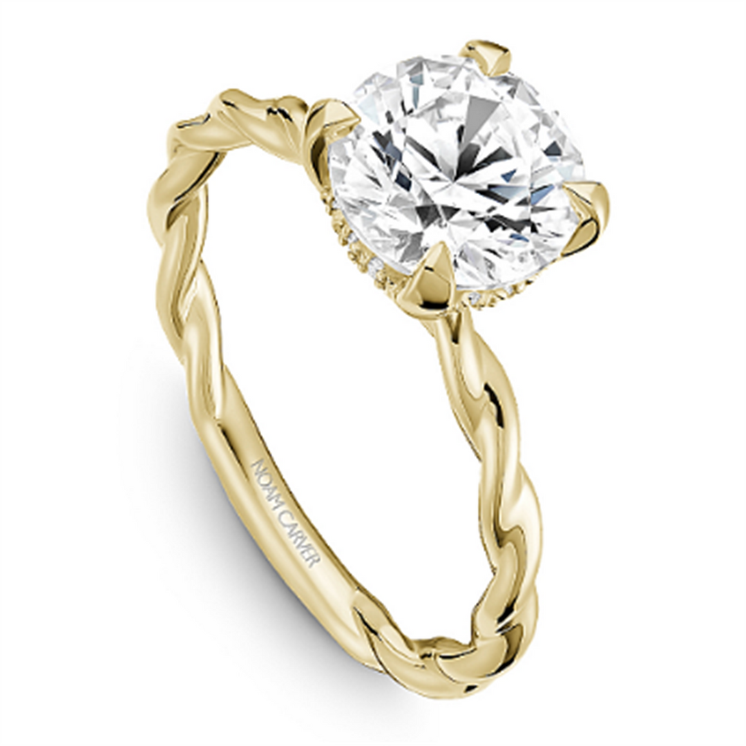 Yellow Gold Solitaire Diamond Semi-Mount