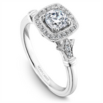 Load image into Gallery viewer, White &amp; Rose Gold Vintage Diamond Engagement Ring Semi-Mount
Fits Cen
