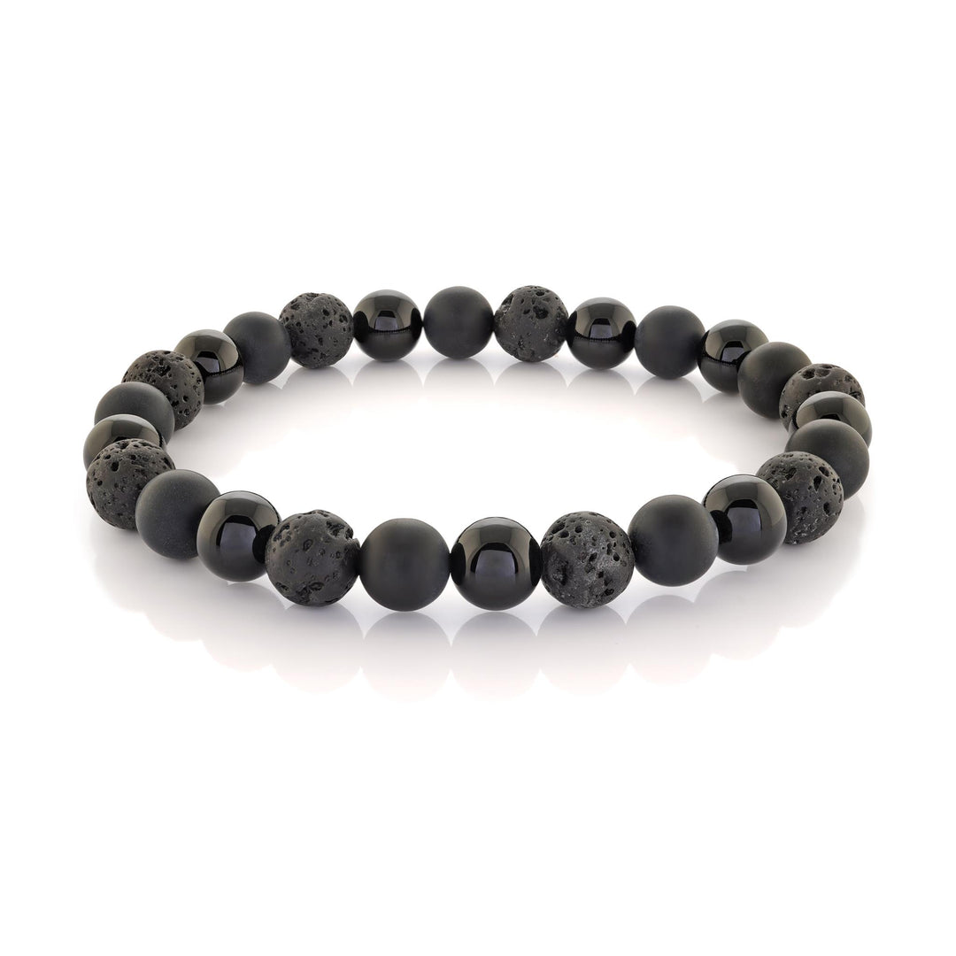 Black Onyx Lava 
Length: 8"