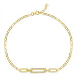 Load image into Gallery viewer, Yellow Sterling Silver Paperclip Bracelet 
Top Width: 2.4mm
Length:
