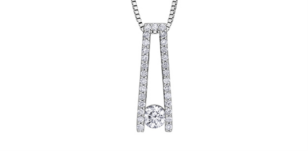 10K White Gold Diamond Unique Polished Pendant Necklace

PENDANT
To