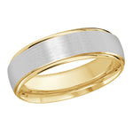 Load image into Gallery viewer, Men&#39;s 10K Yellow &amp; White Gold Domed Band with Satin Finish
