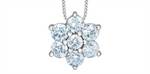 Load image into Gallery viewer, 10K White Gold Lab Diamonds Flower Cluster Pendant Necklace

PENDANT
