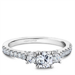 Load image into Gallery viewer, 14K White Gold 3 Stone Round Diamond Engagement Ring
