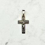 Load image into Gallery viewer, 14K White &amp; Yellow Gold Crucifix Religious Pendant 
 
Length: 31mm
