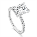 Load image into Gallery viewer, White Gold Side Stones Diamond Engagement Ring Semi-Mount
Fits Centre