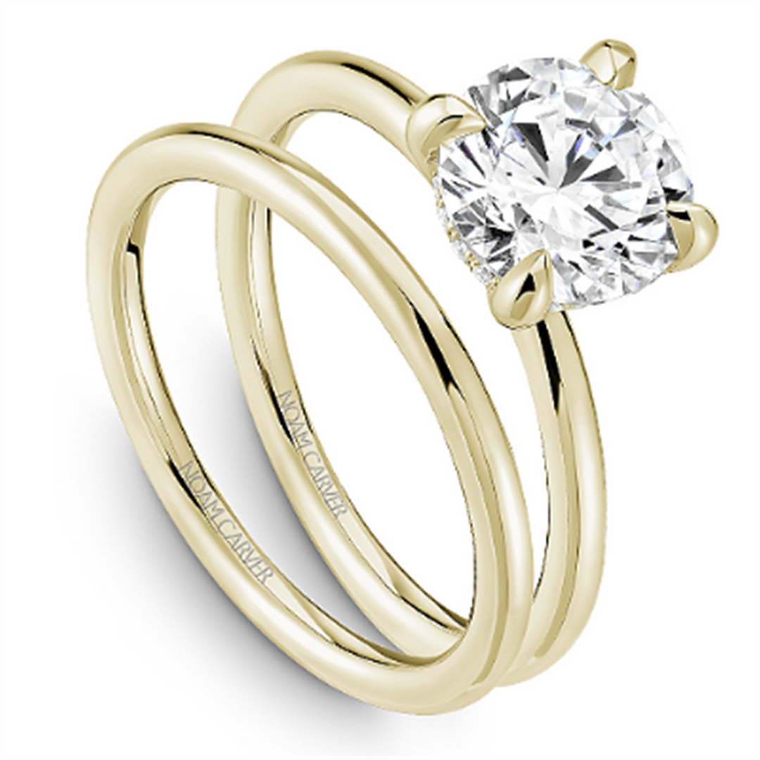 Yellow Gold Solitaire Diamond Semi-Mount