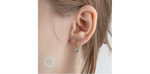 Load image into Gallery viewer, 10K Yellow &amp; White Gold Round Lab Diamonds Dangle Earrings
Total Diam

