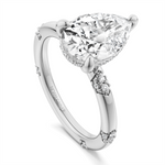 Load image into Gallery viewer, White Gold Side Stones Diamond Engagement Ring Semi-Mount
Fits Centre