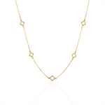 Load image into Gallery viewer, 10K Yellow Gold Clover Polished Pendant Necklace

PENDANT
Dimension