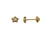 Load image into Gallery viewer, Kid's 10K Yellow Gold Star Mother of Pearl Stud Earrings

Dimensions