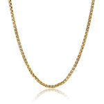 Load image into Gallery viewer, Gold Stainless Steel Round Box Chain 
Length: 20&quot;
