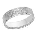 Load image into Gallery viewer, Men&#39;s 10K White Gold Flat Band with Diamond Brushed Finish
