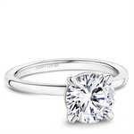 Load image into Gallery viewer, 14K White Gold Solitaire Diamond Engagement Ring Semi-Mount
Fits Cent
