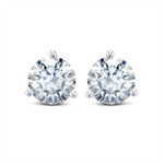 Load image into Gallery viewer, White Sterling Silver Cubic Zirconiums Round Polished Stud Earrings
E