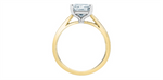 Load image into Gallery viewer, 14K White &amp; Yellow Gold Solitaire Princess Lab Diamond Engagement Ring
